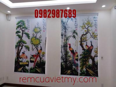 Rèm cuốn tranh Tứ Quý MH 01