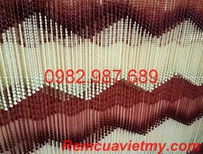 Rèm giọt nước giọt nước nâu cà phê, trắng lượn sóng