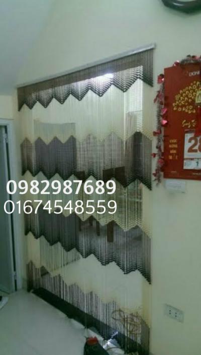Rèm hạt giọt nước nâu vàng