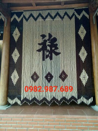 Rèm hạt gỗ chữ Lộc