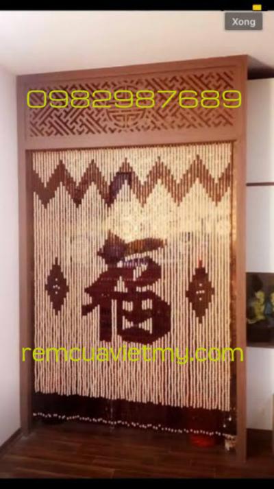 Rèm hạt gỗ chữ phúc K06