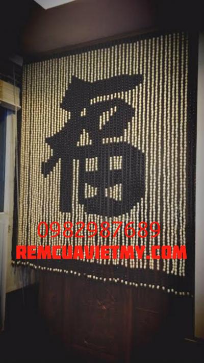 Rèm hạt gỗ  chữ phúc K08