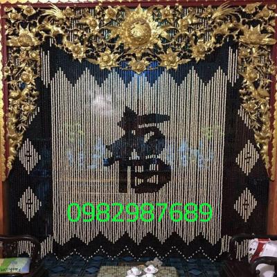 Rèm hạt gỗ chữ phúc KT 09