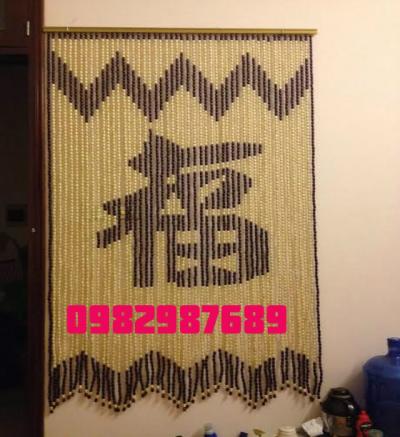 Rèm hạt gỗ chữ phúc KT03