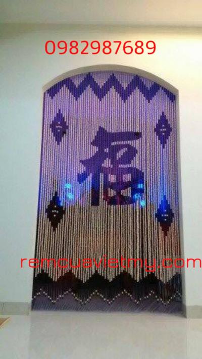 Rèm hạt gỗ chữ phúc KT06