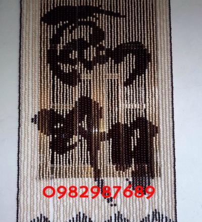 Rèm hạt gỗ chữ Tâm An
