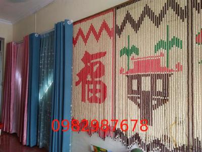 Rèm hạt gỗ chùa một cột