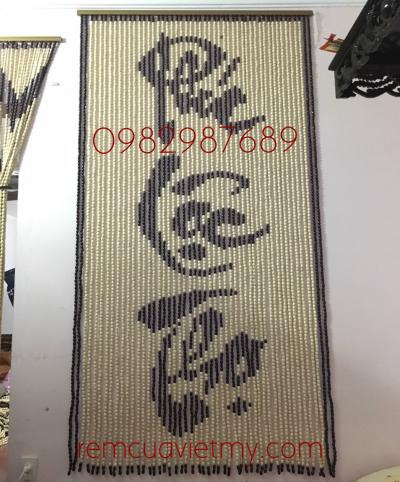 Rèm hạt gỗ Phúc Lộc Thọ K1