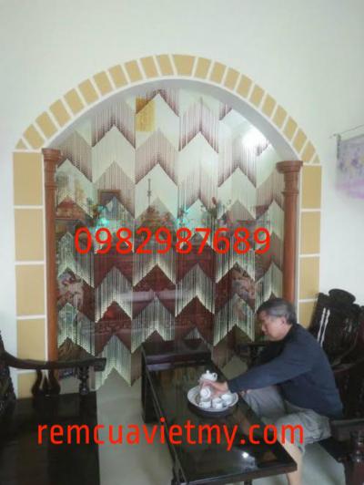 Rèm hạt nhựa giọt nước  phòng thờ
