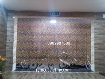 Rèm hạt nhựa hồ lô màu vàng 03
