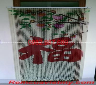 Rèm Hạt Nhựa Kết Tranh Chữ Phúc2