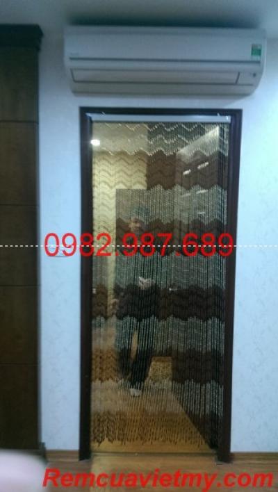 Rèm hạt nhựa phú quý nâu, cà phê