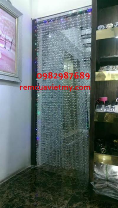 Rèm hạt nhựa trong giả pha lê 02