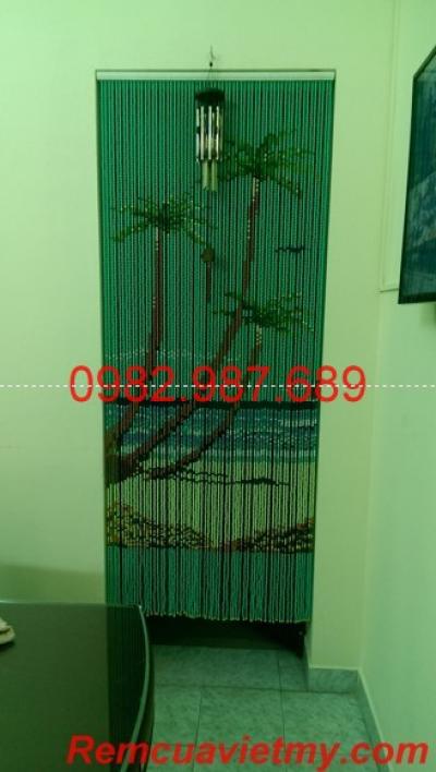 Rèm kết tranh cây dừa nghệ thuật