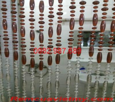 Rèm phú quý trắng nâu, cà phê
